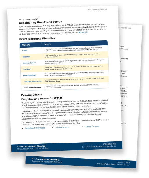 de grants guide pages